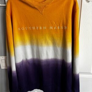 Southern Marsh Purple and Yellow Dip Dye Sweatshirt